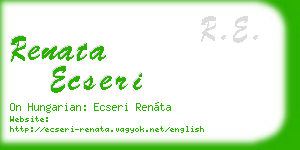 renata ecseri business card